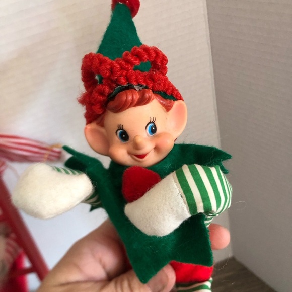 Vtg Santa and Elf Climbing Ladder Decor - Picture 8 of 15